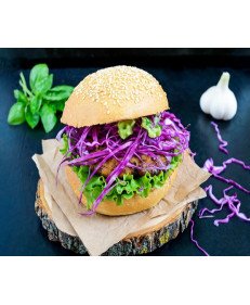 Vegano Hambúrguer de Batata e Folhas Vegano Hambúrguer de Batata e Folhas